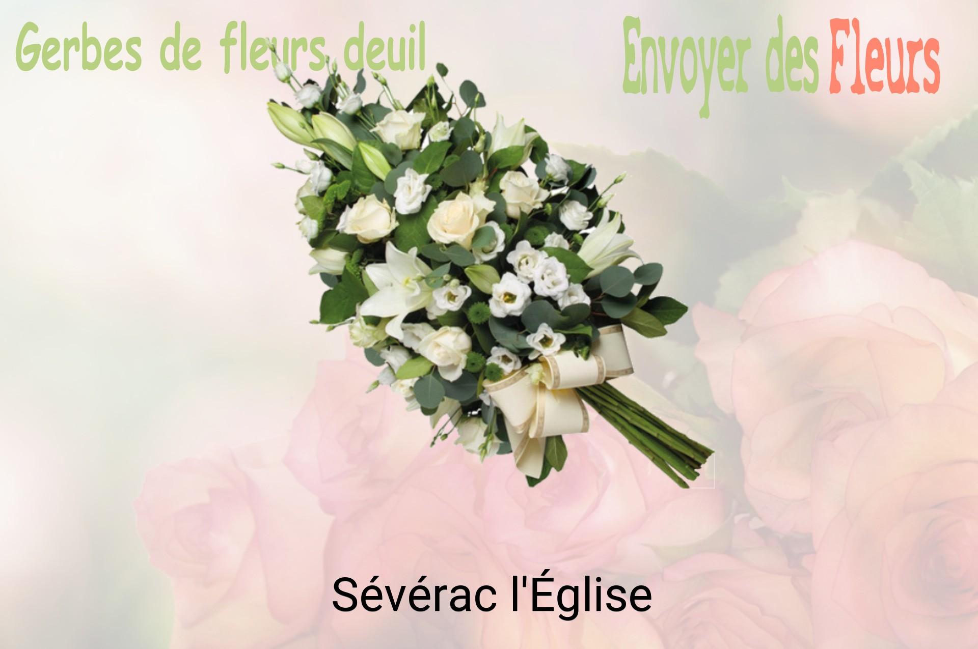 Gerbe de fleurs de deuil livrée à Sévérac-l'Église